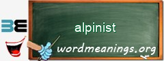 WordMeaning blackboard for alpinist